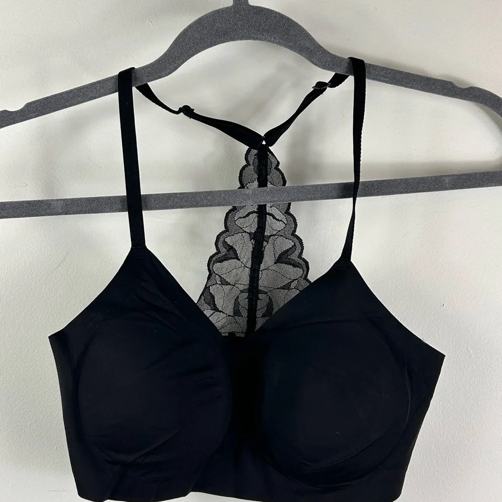 True&Co. new size small elegant Black Lace Bralette